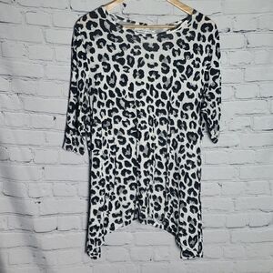 Capsule Black and White Animal Print Top